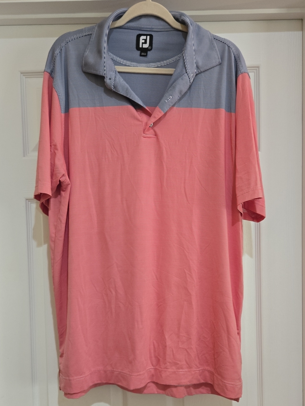 FootJoy Men’s Polo Red, Navy, White Size XL
